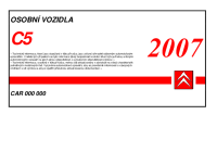 Citroen C5 Kapesni prirucka 2007 CZ-1